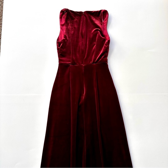 Lulus So Much Magic Berry Red Velvet Maxi Dress | Size XS - Picture 6 of 10